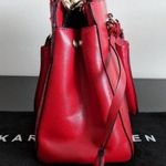 Karen Millen Red  Saffiano Leather Crossbody Photo 3