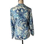 Etcetera  floral print‎ 100% silk long sleeve boho top size 0 Photo 1