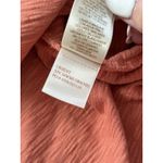 Frye ‎ Textured Boho Blouse Sleeveless Size XS Coral Pink Ruffles 100% Cotton Top Photo 4