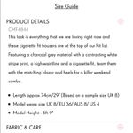 Pretty Little Thing  Charcoal Gray Pinstripe Woven High Waisted Cigarette Pants Photo 8