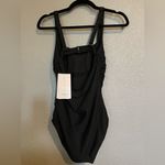 Athleta NWT  Square Neck One Piece Swimsuit Size S Black Photo 8