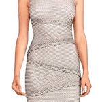 Bailey44 BAILEY‎ 44 Gobi Desert Cream & Black Sleeveless Rayon Bodycon Dress EUC Large Photo 0