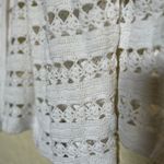 Jones New York Crochet White Cardigan Sweater with Intricate Lacy Pattern Small Photo 2