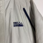 First Down Jacket Mens Medium Gray Hooded Parka Sixty Photo 2