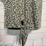 C&C California Cheetah Print Button Down Tie Shirt Photo 2