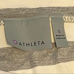 Athleta  Ribbon Stripe Faux Wrap Skirt #439441 Gray White‎ Size Small Photo 3