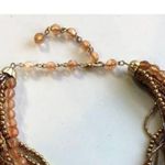 Gorgeous Multi Strand Necklace Brown Copper Amber Root Beer Colors Photo 2