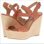 Steve Madden Jenny Printed Espadrille Wedge Sandal in Orange Size 7.5 Photo 9