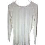 Lululemon Women's Size White Long Sleeve Cinch Top Casual T Photo 1