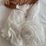 White Fox Boutique Totally Bangin' Sheer Skirt Maxi Dress in Nude & White Photo 10