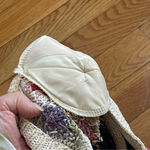 Vintage Jennifer Reed Floral Sweater Hand Knit Sz M black cream Photo 9