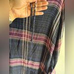 Cloth & Stone Anthropology  Navy and Pink Plaid Tunic Dress/Top Size M Photo 6