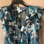 Dress Barn  Blue and Black Floral Blouse with cami small Photo 4
