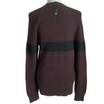 EXPRESS rib women’s dark purple long sleeve sweater crew neck pullover size s Photo 2