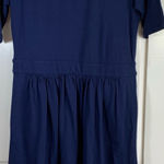Lands' End Minimalist Everyday Navy Blue Jersey Knit Fit & Flare Dress M/T 10-12 Photo 0