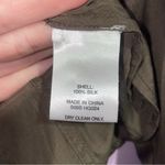 Karen Millen Silk Military Button Up Blouse Women Size 6 Long Sleeve Utility Photo 4