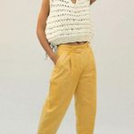 BDG Urban Outfitters Dani High Waisted Chino Pant Barrel Washed Yellow Academia Photo 0