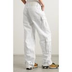 GRLFRND  - The Lex High Rise Wide Leg Cargo Jeans in White Photo 7