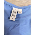 & Other Stories & Other Stories ruched fitted drawstring neck gatherd long sleeve blue top Large Photo 4