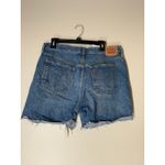 Levi's 501 Distressed Denim Shorts Womens Sz W33 6 inch Inseam Button Fly Photo 3