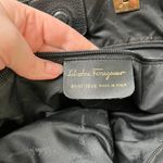 Salvatore Ferragamo BK-21 1986 gold hardware black leather & nylon tote bag Photo 11