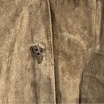 Denim 24/7 Brown Suede Fringed Embroidered Western Jacket Size 16W Photo 1