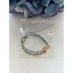 Evil Eye Butterfly Beaded Bracelet Gold Plated Adjustable Cute‎ Jewelry Blue Photo 4