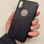 iphone Xs&X Fashion Leather Shock Resistant Protective Case Black Photo 1