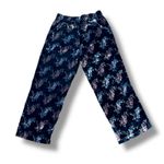 ZARA  Size M Black Floral Velvet Pull-On Pants Trafaluc Collection Boho Photo 2