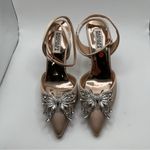 Badgley Mischka NWOB  pumps Kaley Pointed Toe Stiletto nude size6 butterfly bling Photo 3