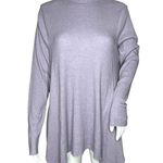 Anthropologie t.la Shirt Women Small Purple Sloane Waffle Knit Thermal Mock Neck Photo 0