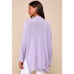 Lulus Comfy Memories Lavender Knit Open Photo 2