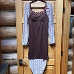 NEW Madden NYC Womens Floral Sheer BodyCon Dress Plus Size XXL Boho Hippie Indie Brown Photo 9