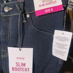 Faithfull the Brand $52 FAITH JEANS Black HI-RISE SLIM BOOTCUT RINSE WASH size 8. Photo 3