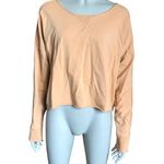 Aerie Offline Orange Cropped Long Sleeve Top Photo 1