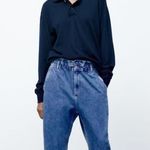 ZARA New Baggy Paperback Elastic Waist Mom Jeans size 10 Photo 1