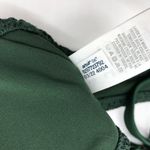 Aerie  Bikini Top Crochet V Neck Scoop Dark Green XL Photo 4