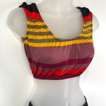 Dior Vintage 80s Christian  Beachwear Bikini Striped Scoop Neck Photo 1