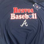 Campus Lifestyle MLB Atlanta Braves Women's Front Twist Poly Rayon Short Sleeve T-Shirt, XL Photo 1