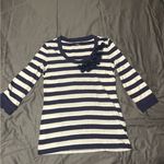 Tommy Hilfiger Y2K  Navy and White Striped Shirt Photo 0