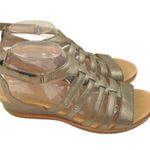 Dansko * Athena Sandals Womens 39 Silver Metallic Strappy Comfort Resort Travel Photo 3
