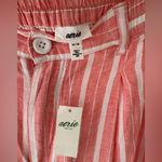 Aerie  Pink and White Striped Pants Photo 1