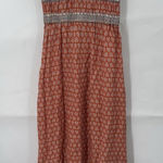 Japna  Floral Cottagecore Midi Dress Women XS Orange Prairie Peasant Boho Photo 0