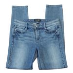 White House | Black Market WHBM Y2K  Slim Ankle Light Wash Rhinestone Jewel Jeans 0 Photo 0