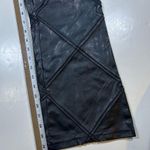 Vintage Y2K Heart Attack Faux Leather Pants Quilted Design Black Flare Leg Small Photo 8