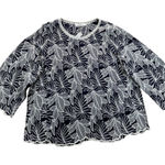 Solitaire NWOT  by Zarr Khasla Floral Lace Blouse 1X Embroidered‎ Boho Scalloped Photo 0