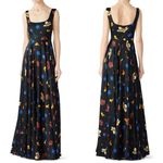 Solace London naie gown dress black floral size 6 C3 Photo 1