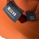 Anthropologie Maeve Ribbed Mock Neck Fitted Short Sleeve Orange Tee Small Photo 3