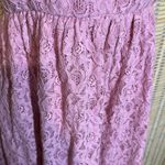 Wet Seal Pink Strapless Bustier Baby Doll Tank Top Mini Dress Lace Layers L NWT Photo 3