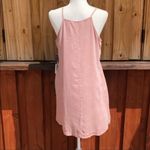 Celebrity Pink  NEW Lace Up Tassel Embroidered Boho Mini Dress Pink Sleeveless M Photo 2